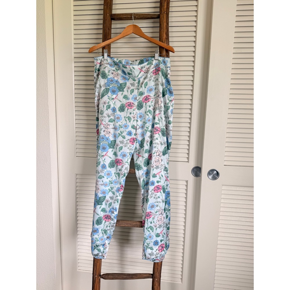 Soma Pajama Set L Blue Floral - Picture 5 of 7